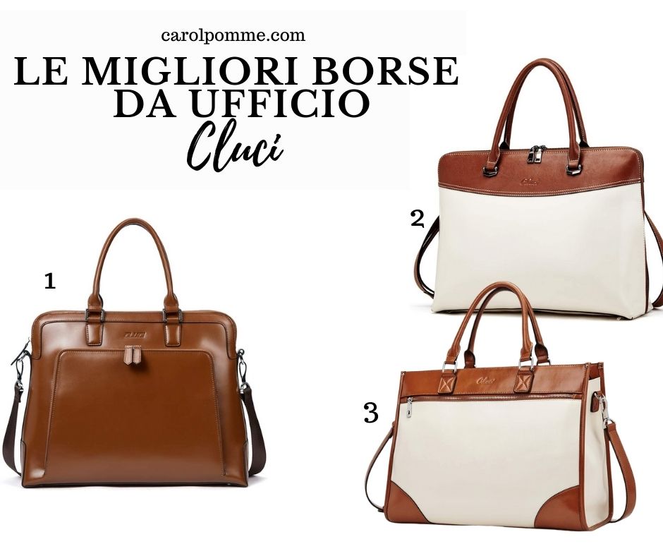 Eleganti e classiche le borse per ufficio proposte da Cluci.
