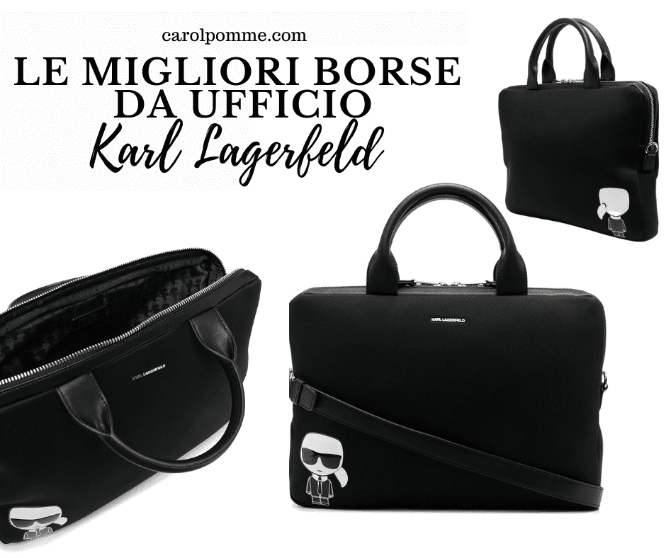 La borsa porta pc K/Ikonic di Karl Lagerfeld.