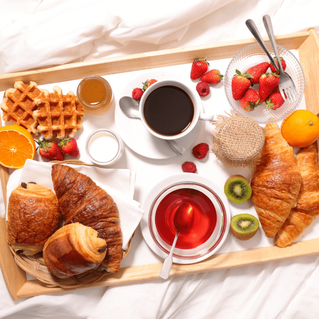 colazione a letto per festeggiare san valentino