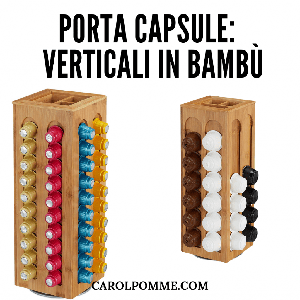 I porta capsule di caffè verticali in bambù