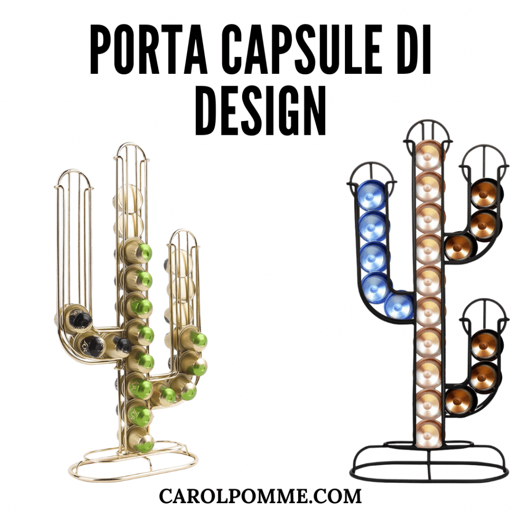 Porta capsule caffè con cassetto e divisori interni, struttura in metallo e  cassetto in Bambù l. 33 cm – SaroDesign