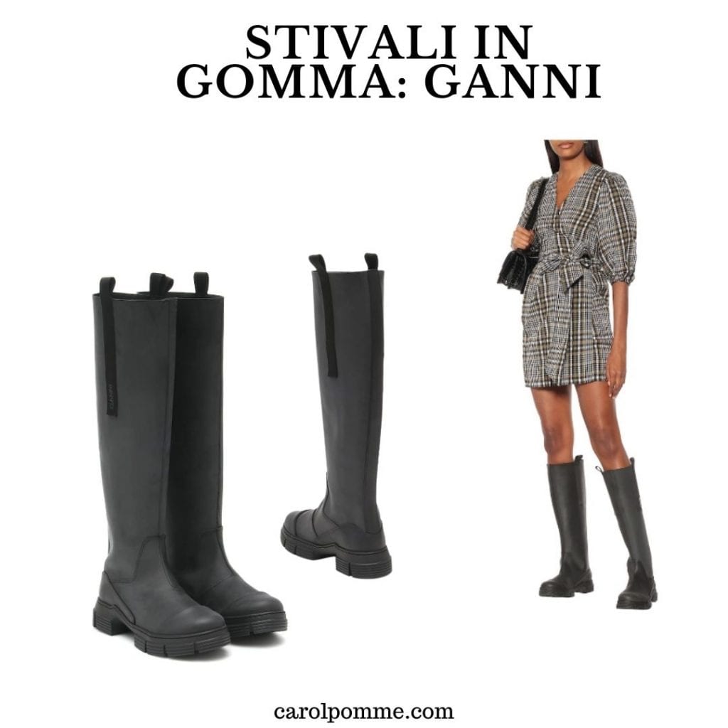 Stivali in gomma di tendenza Ganni