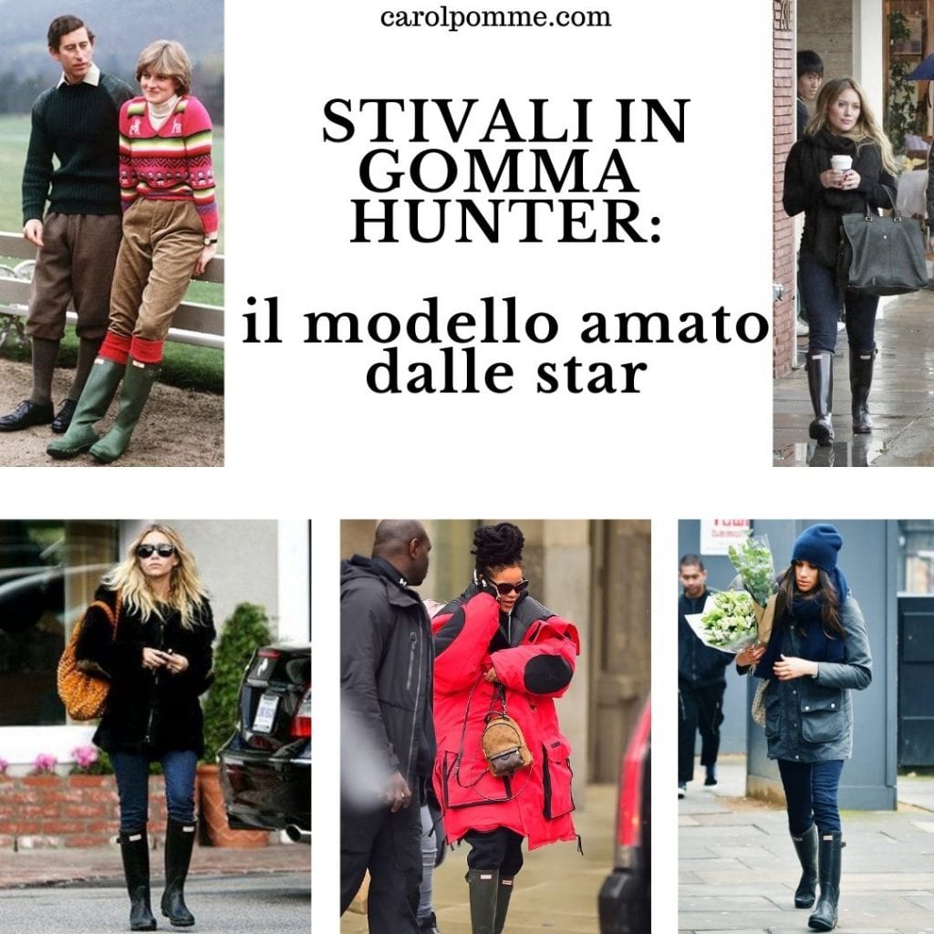 celebrities indossano stivali hunter rain boots