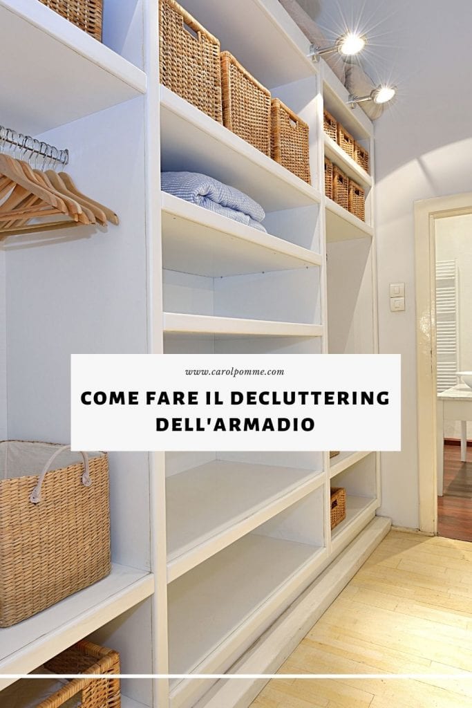decluttering armadio