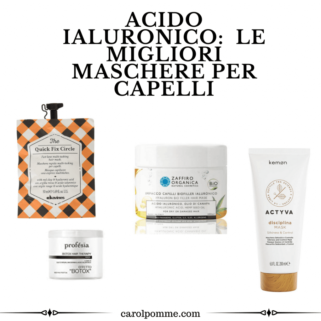 Le migliori maschere per capelli all'acido ialuronico.