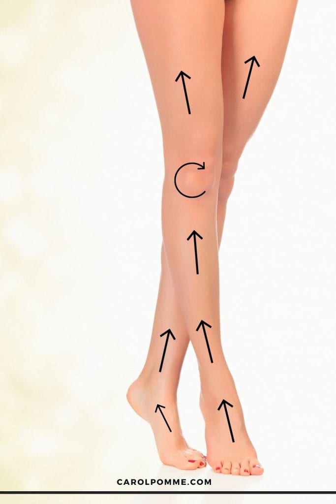 come usare spazzola a secco gambe