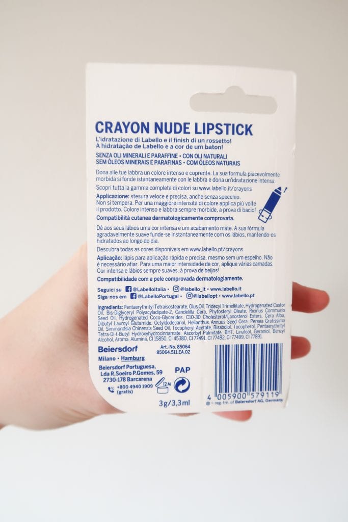 labello crayon ingredienti