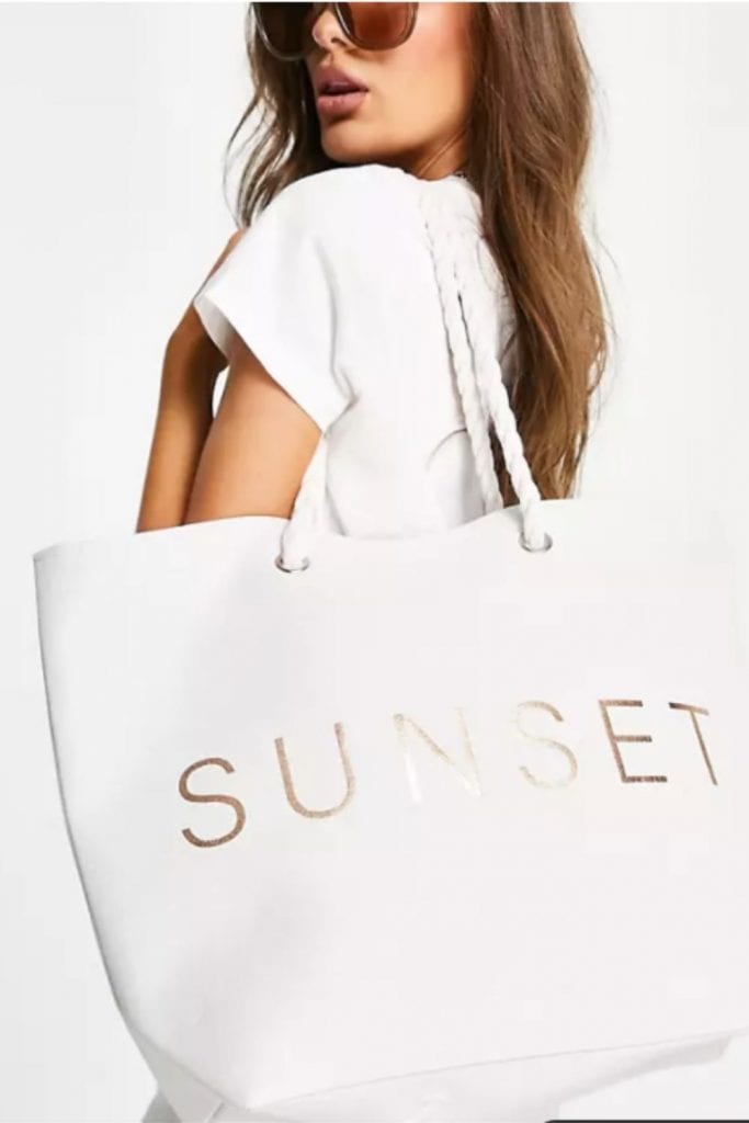 borsa da mare bianca