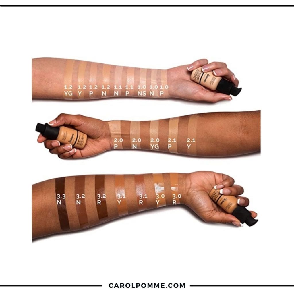 fondotinta the ordinary swatch