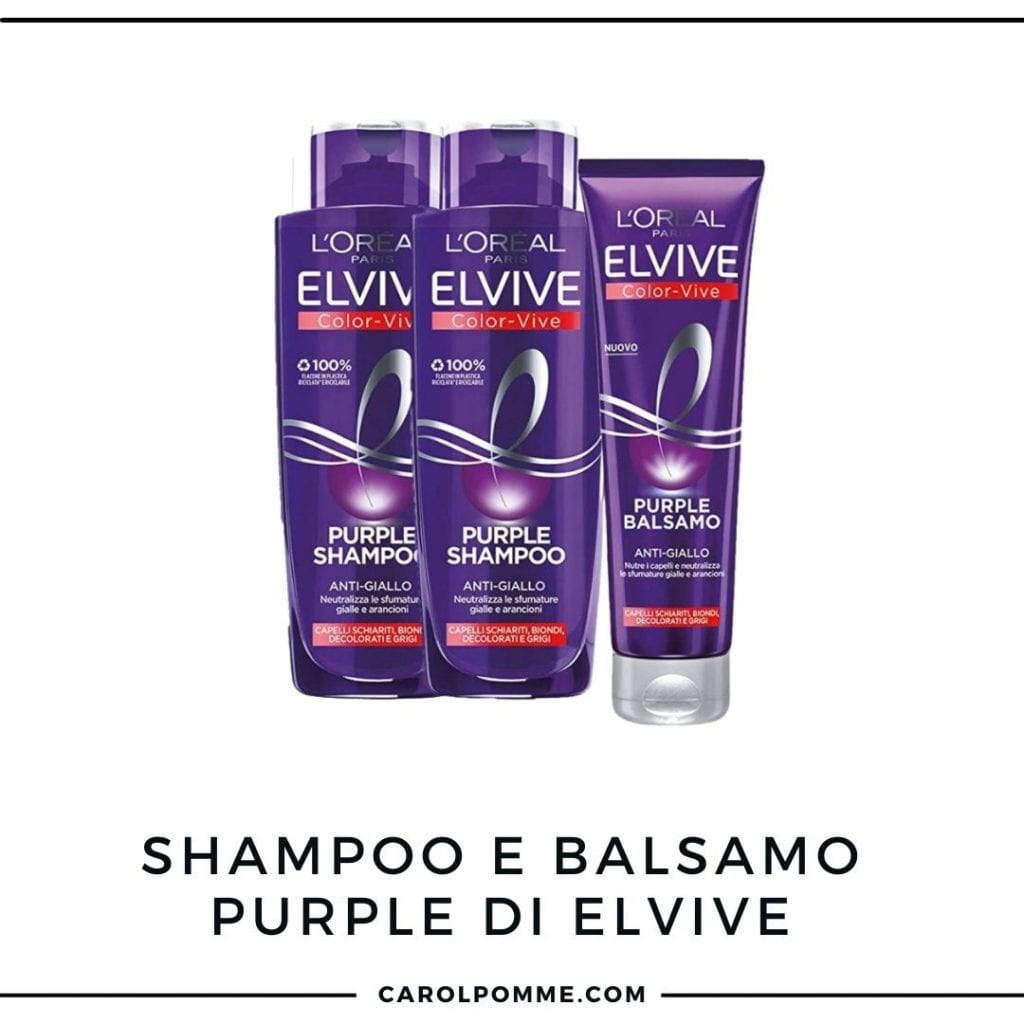 recensione shampoo antigiallo Elvive Purple