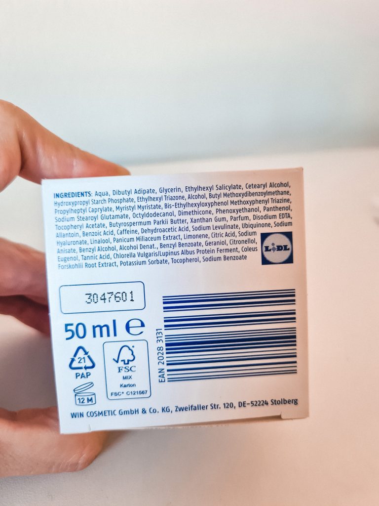 lista degli ingredienti