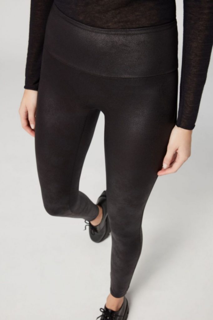 Leggings biker spalmati modellanti di Calzedonia in Nero