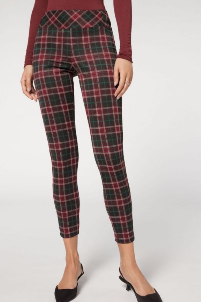 leggings stampa tartan