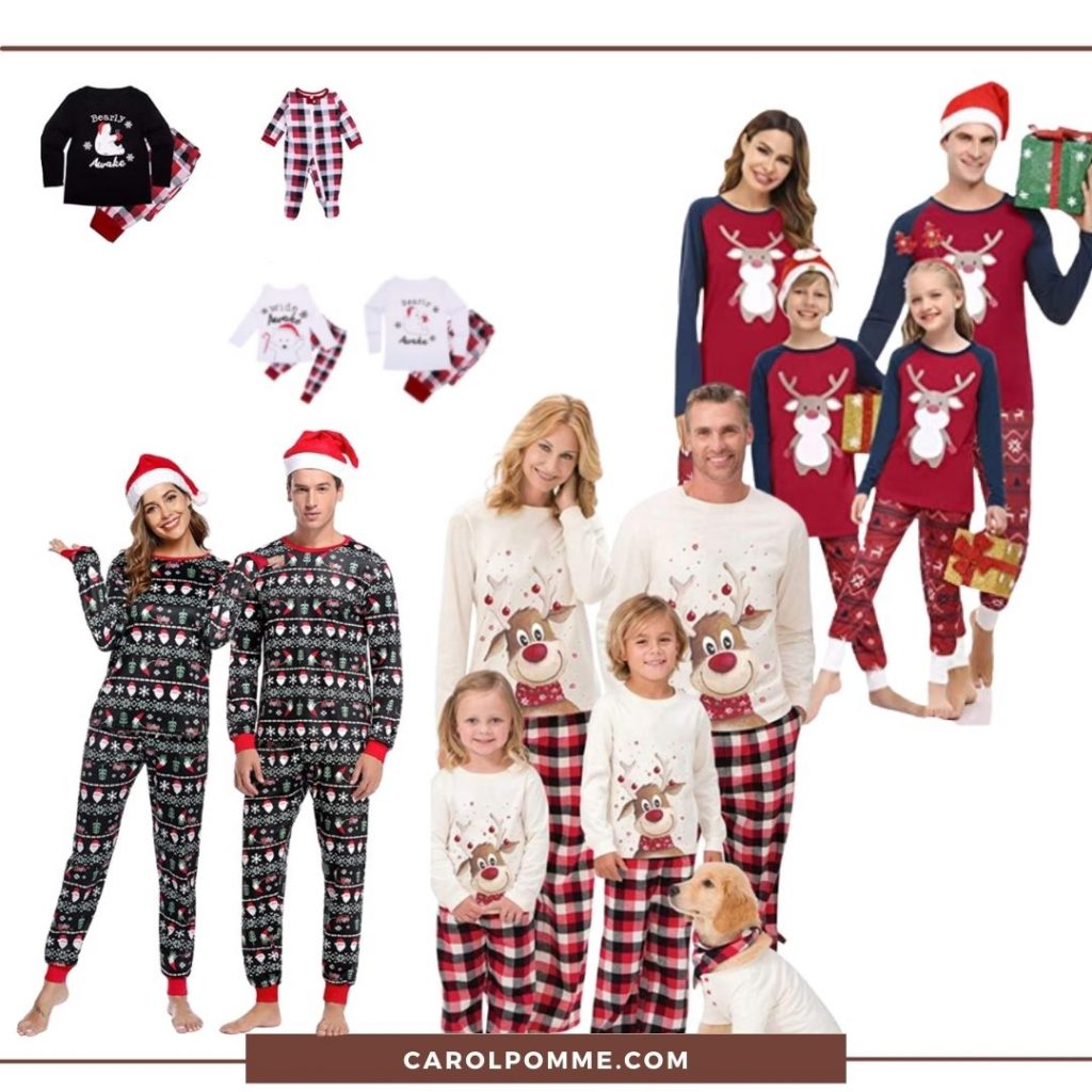 pigiami coordinati famiglia natalizi