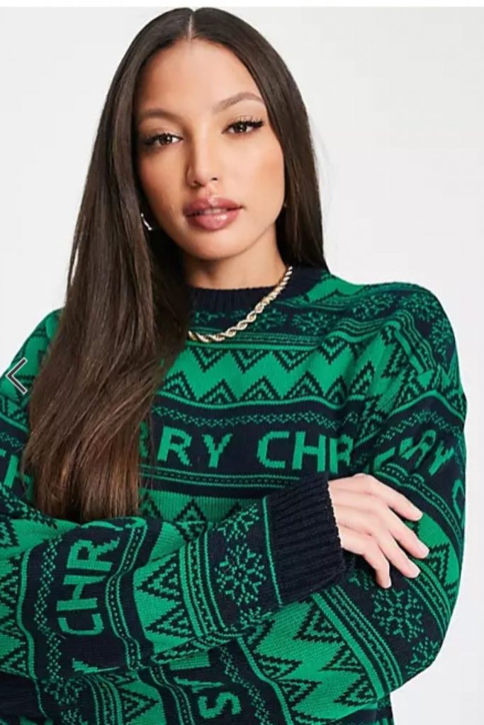 pullover natalizio verde