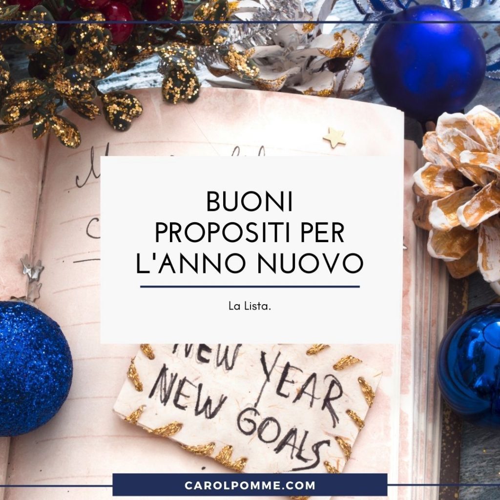 buoni propositi per l'anno nuovo