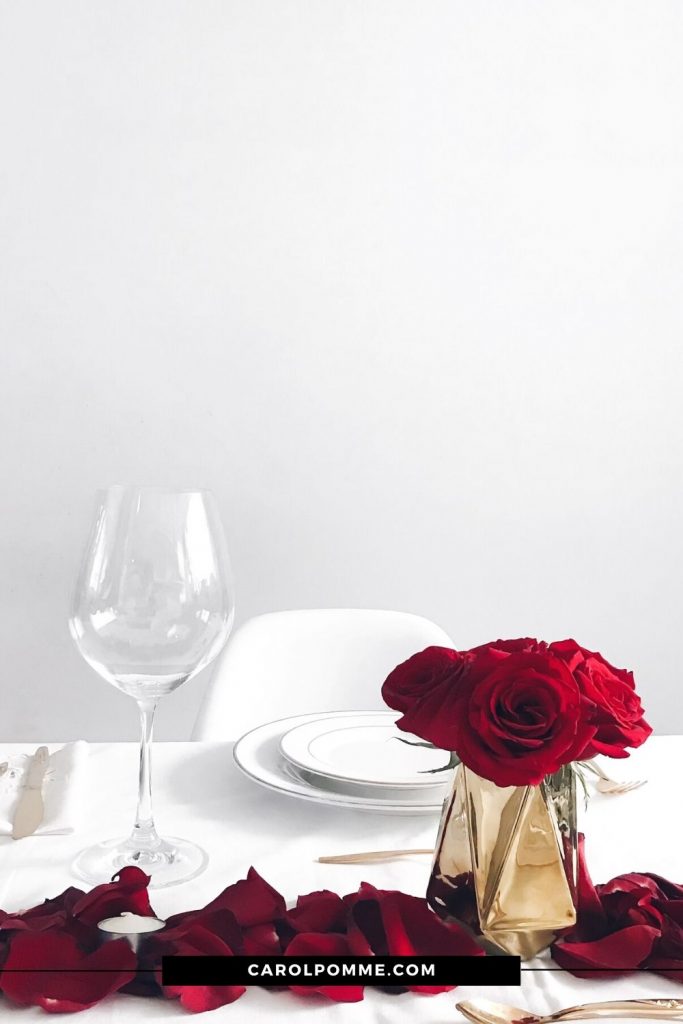 tavolo per san valentino