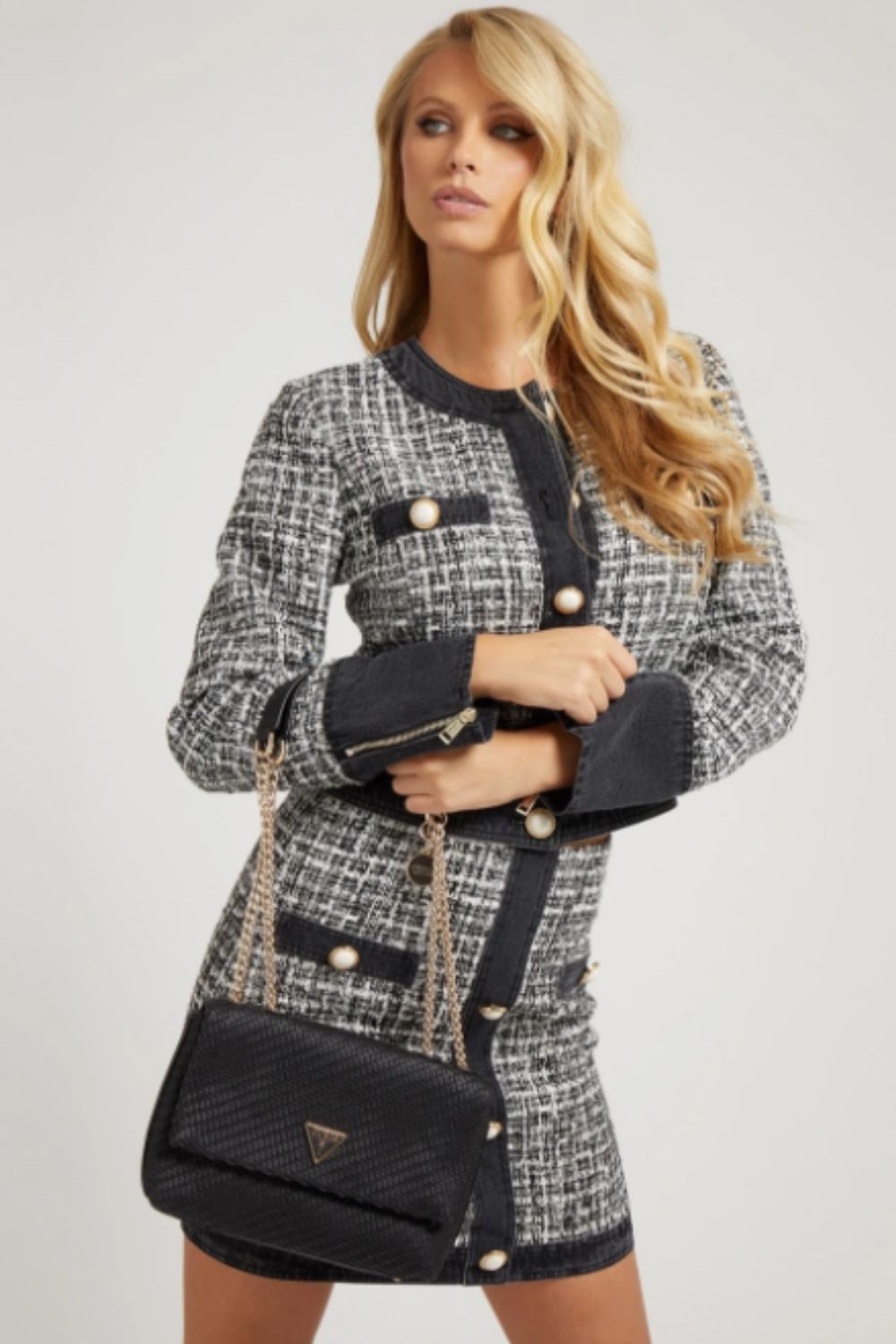 mini tracolla guess nera