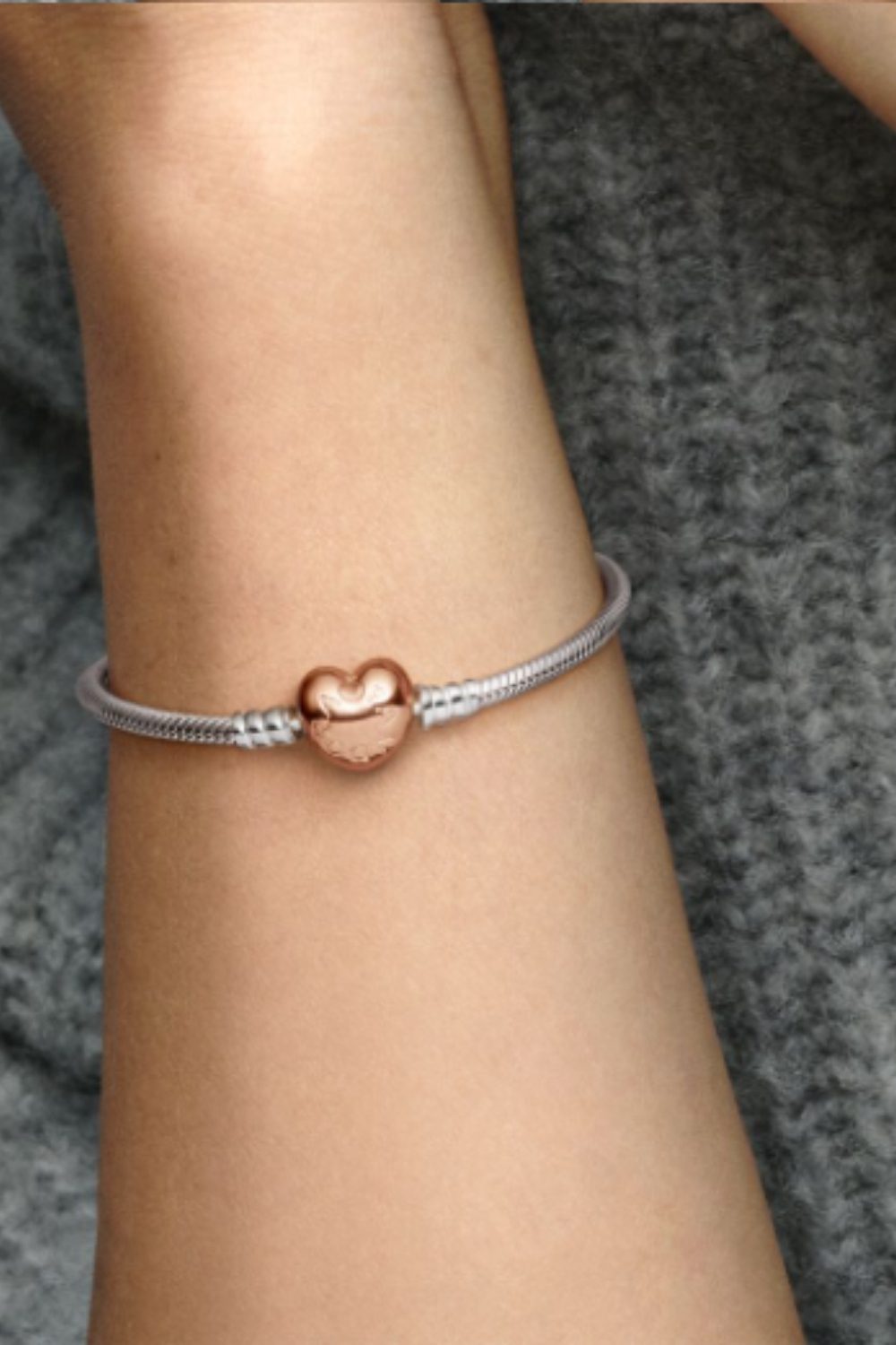 bracciale con cuore di pandora