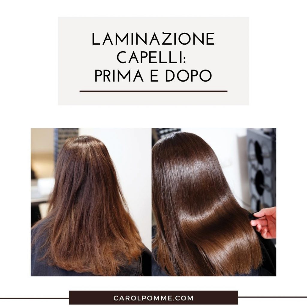 laminazione capelli prima e dopo