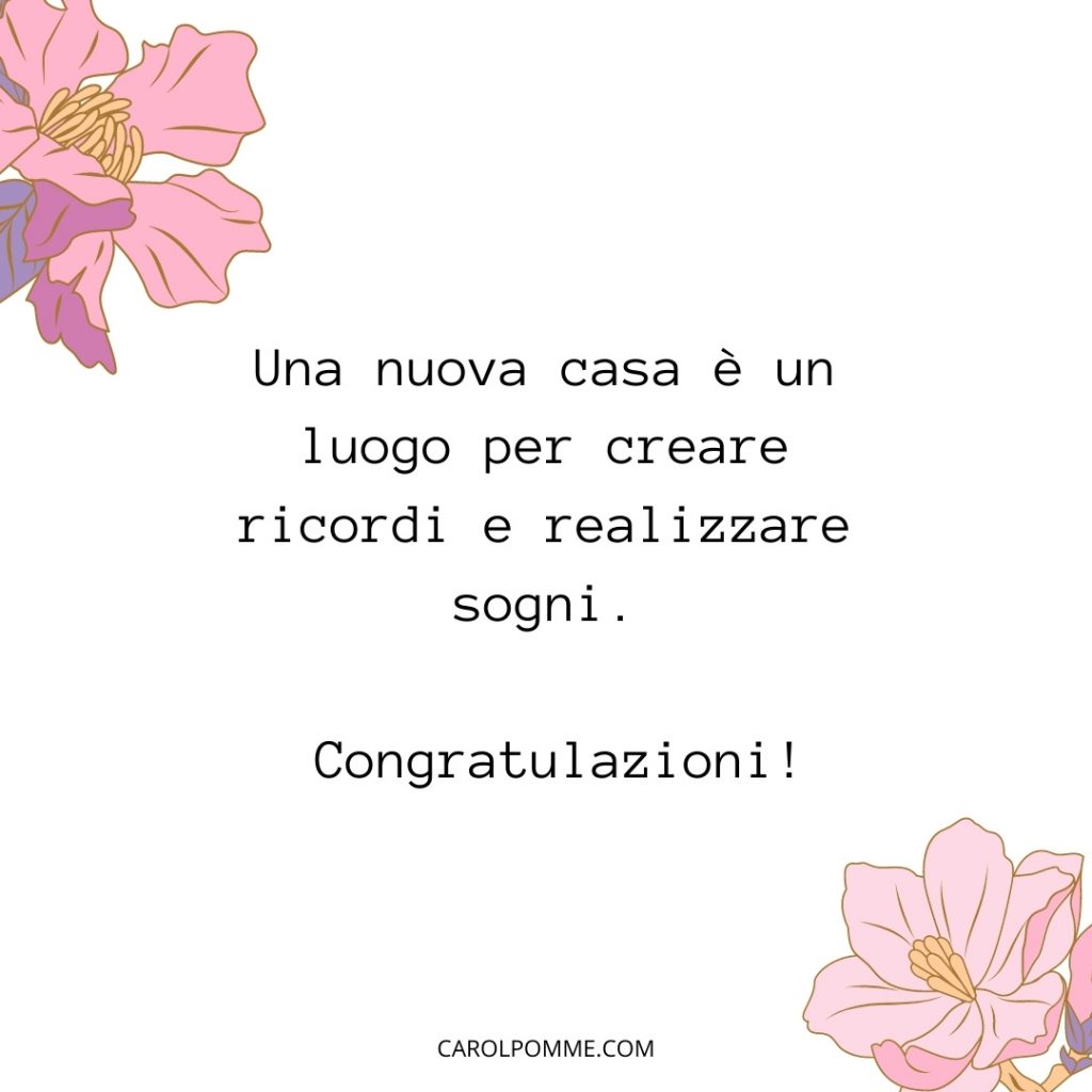 auguri per casa nuova
