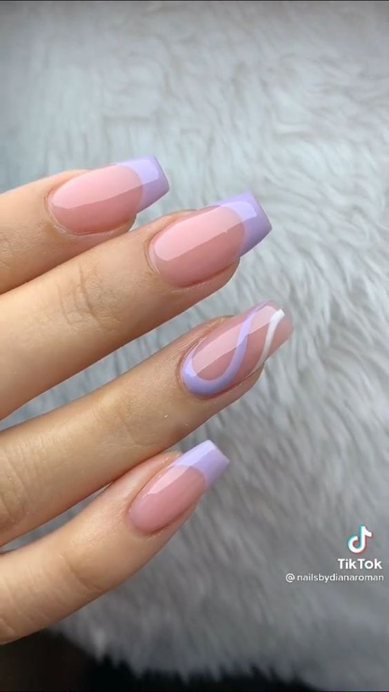 manicure unghie purple