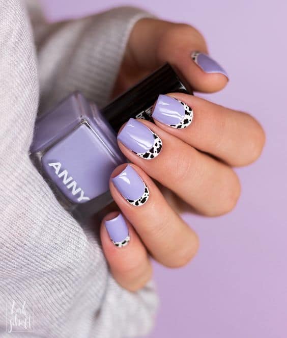 nail art purple particolare