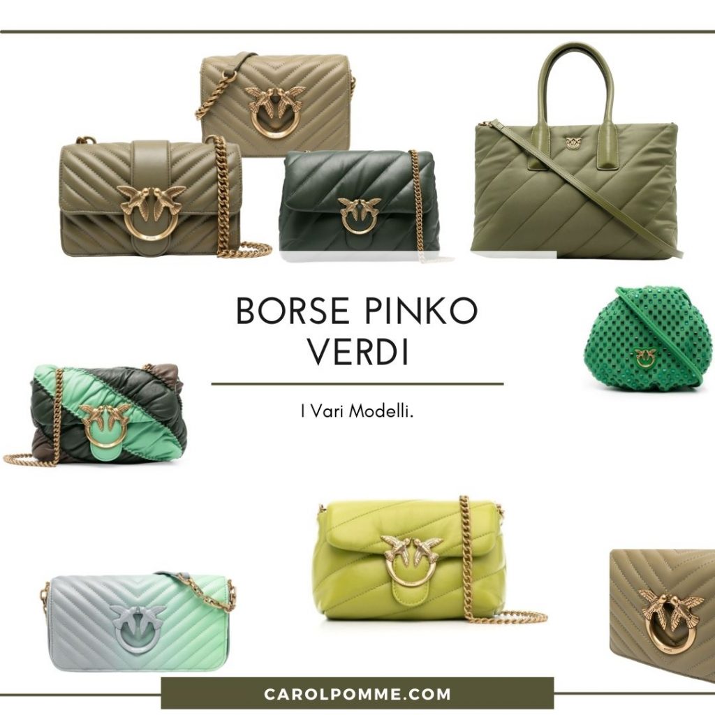 borse pinko verdi nuove