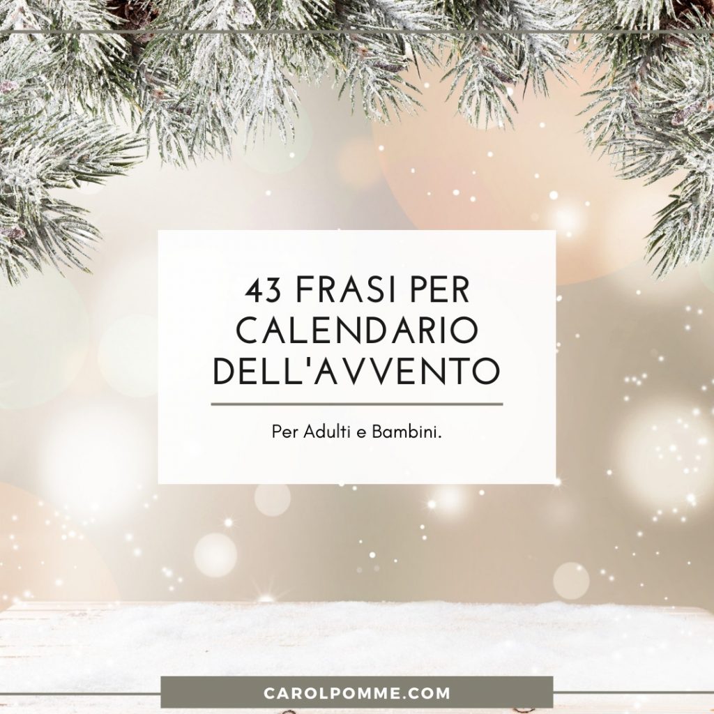 frasi calendario avvento