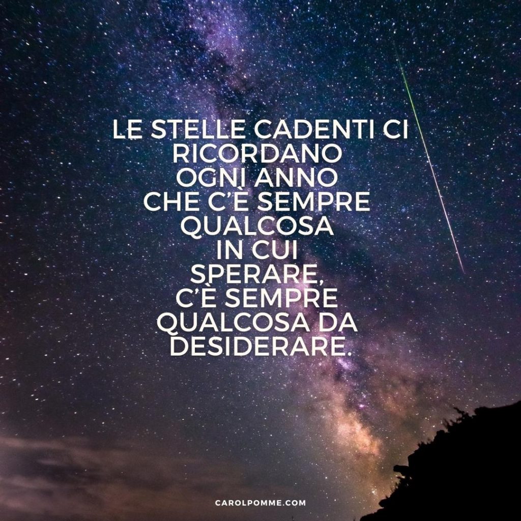 stelle cadenti frasi