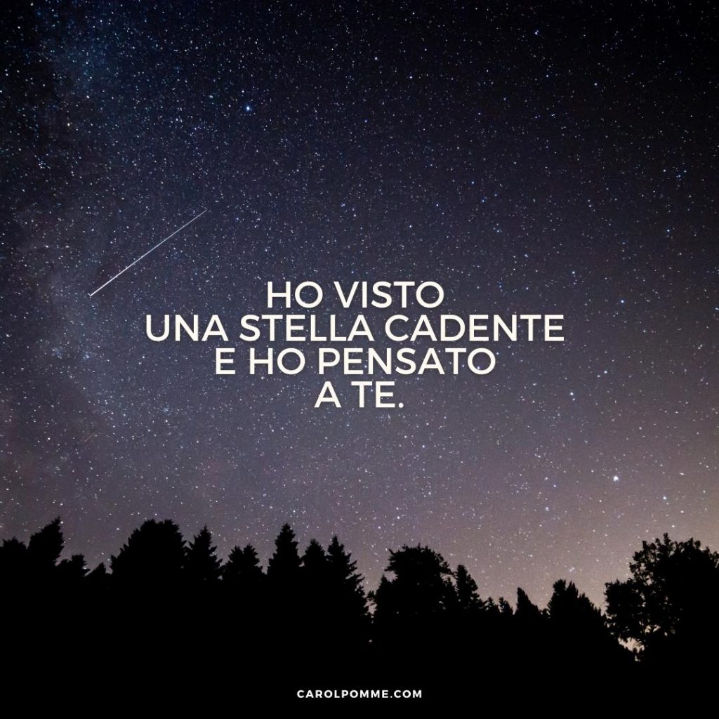 stelle cadenti frasi d'amore