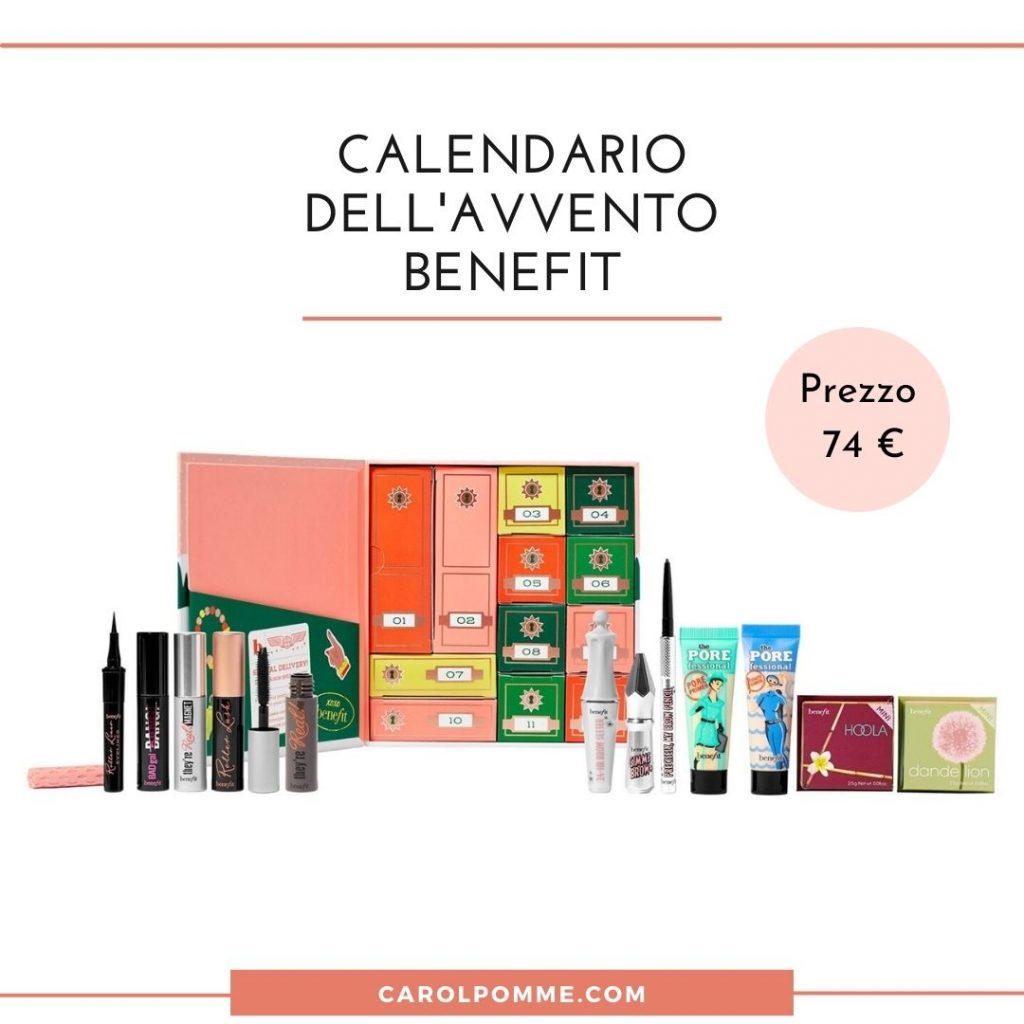 nuovo calendario dell'avvento benefit 2022