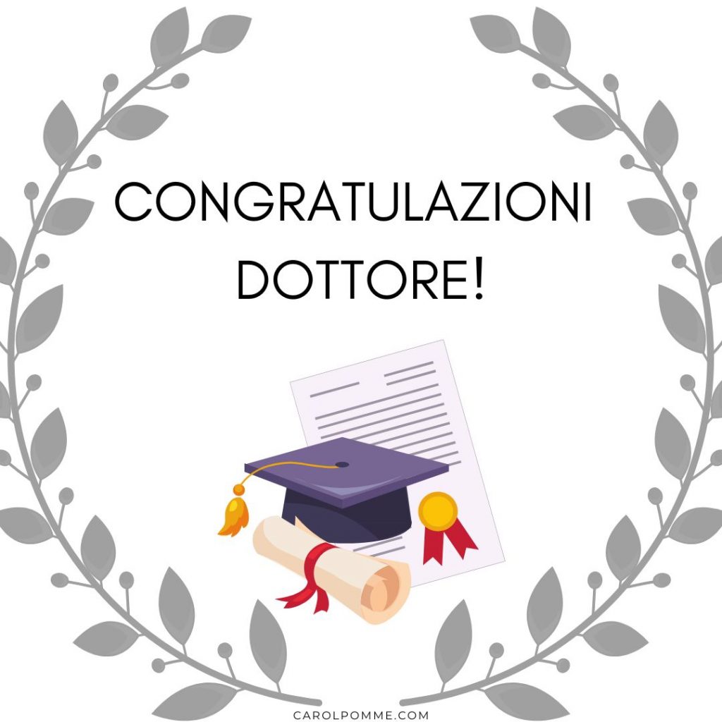 congratulazioni dottore