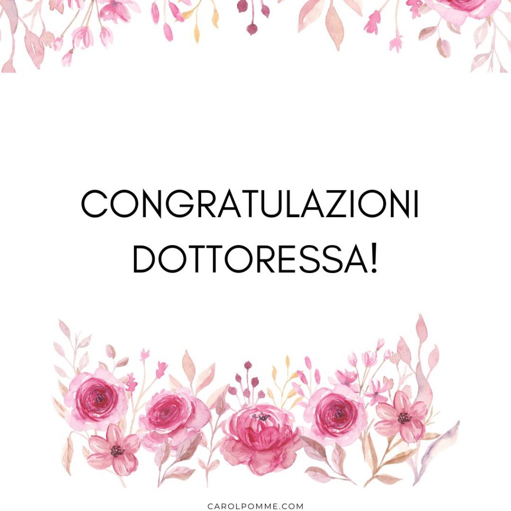 congratulazioni dottoressa