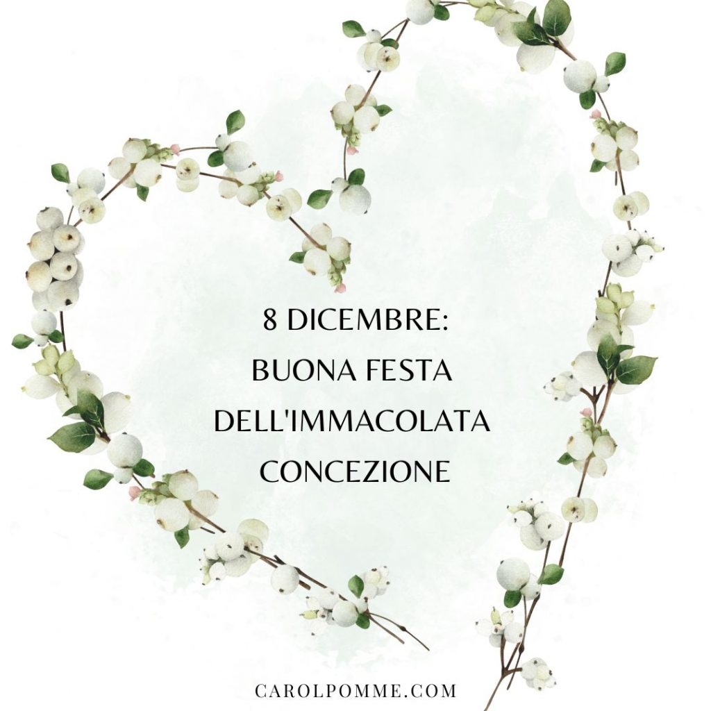 buona festa dell'immacolata