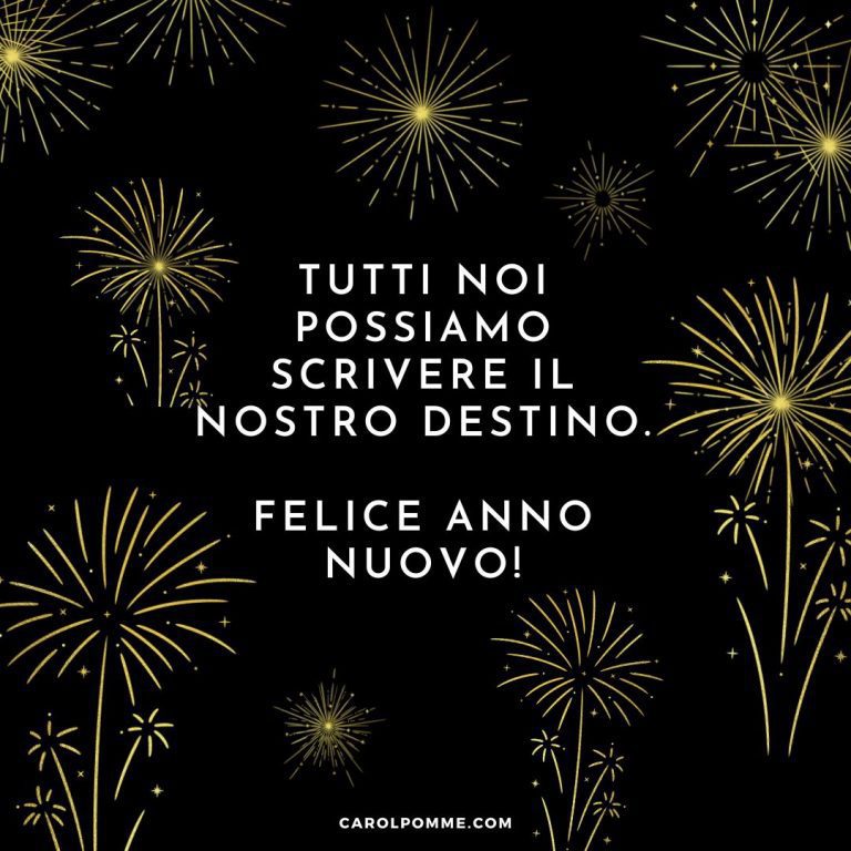 Frasi per auguri di buon anno 2025 Carol Pomme