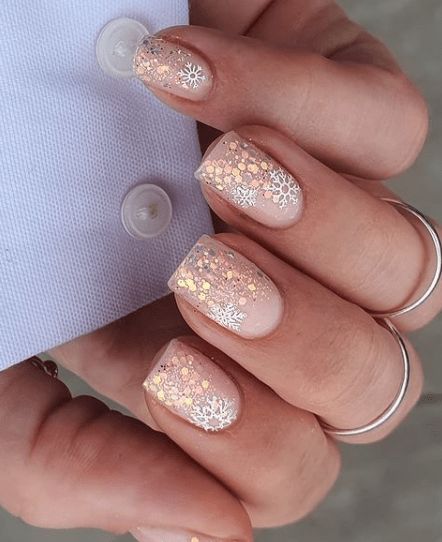 unghie babyboomer glitter 2023