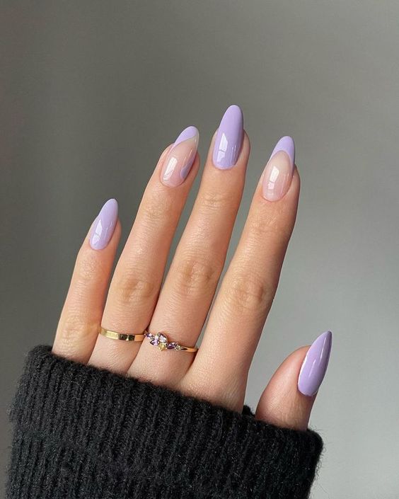 unghie lavanda lunghe