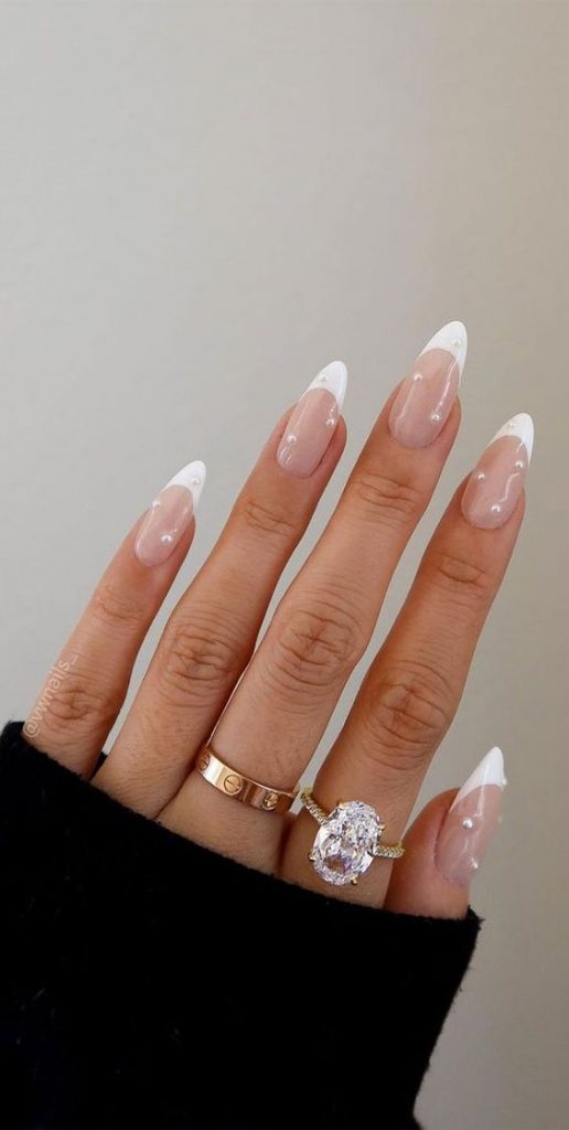 unghie french bianco