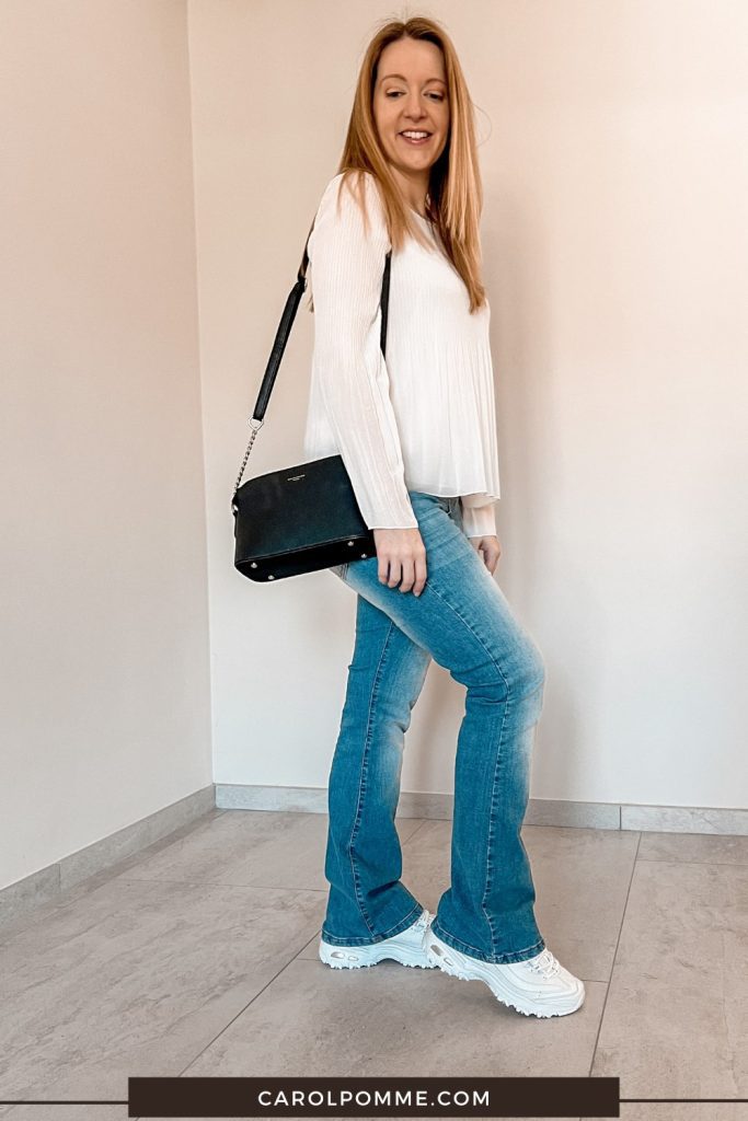 sneakers donna bianche indossate