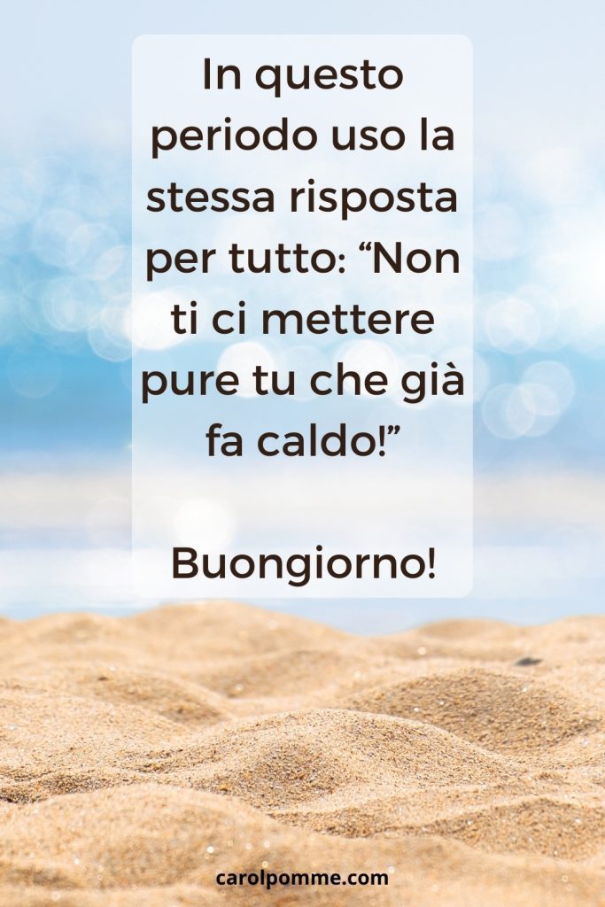 buongiorno estivo divertente