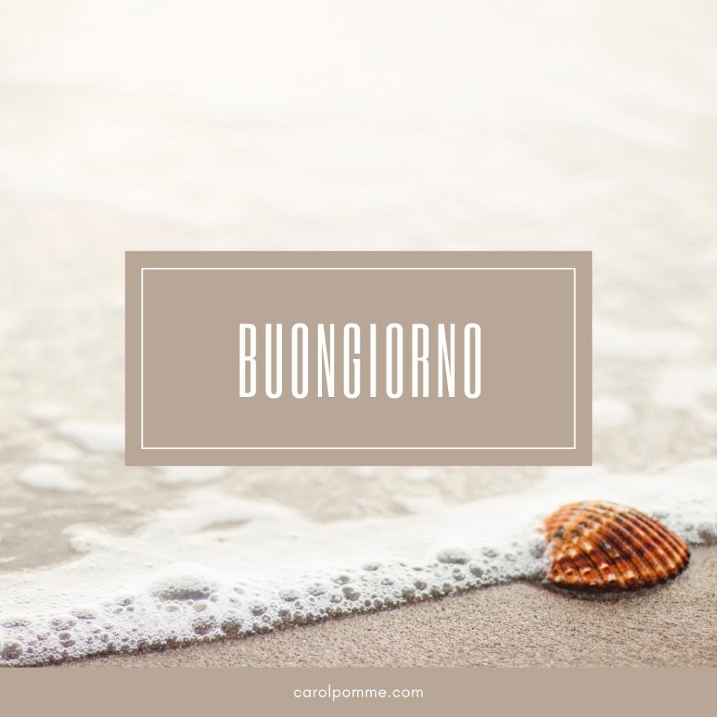 buongiorno mare