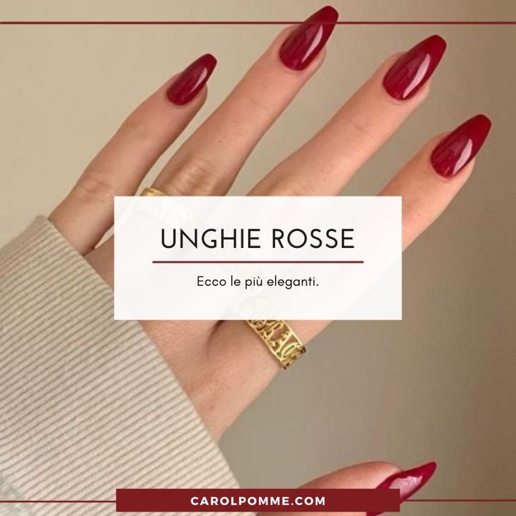 unghie rosse eleganti