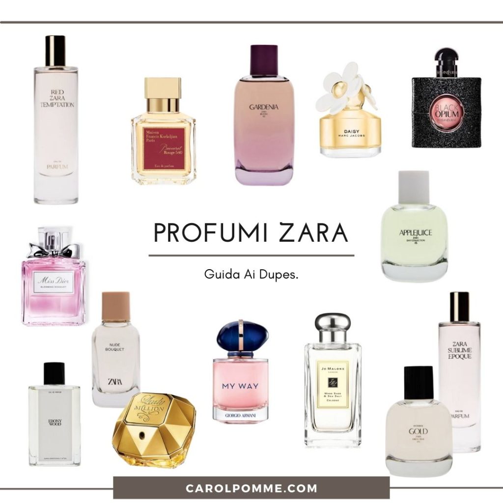 dupes profumi zara